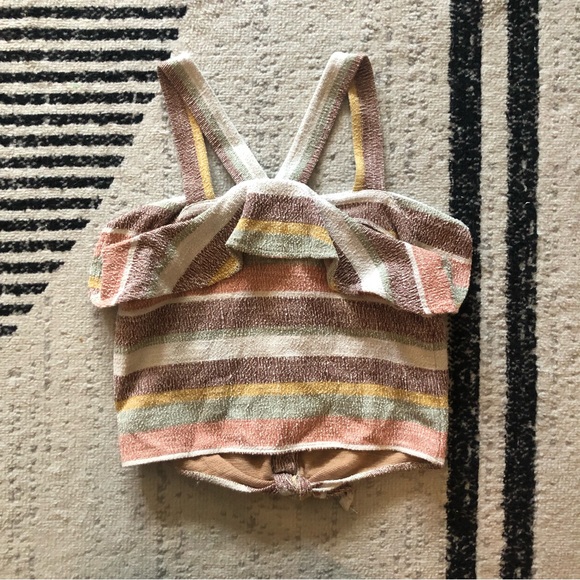Madewell Texture & Thread Ruffle Tie Front Tank Top - Picture 3 of 5